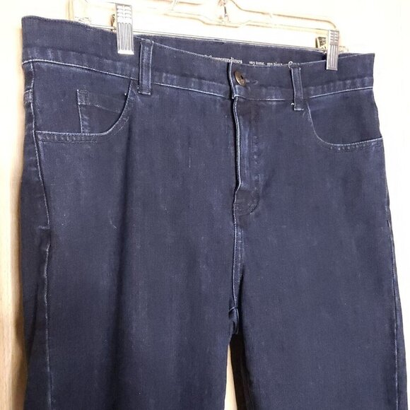 Soft Surroundings Dark Wash Straight Leg Jeans - Picture 5 of 6